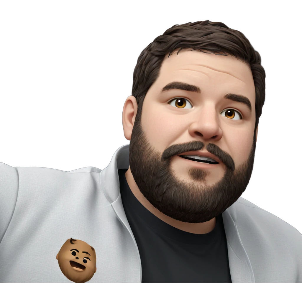 realistic portrait of bearded man emoji