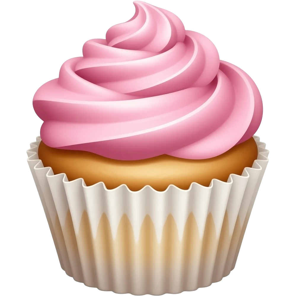 Cupcake with pink icing emoji