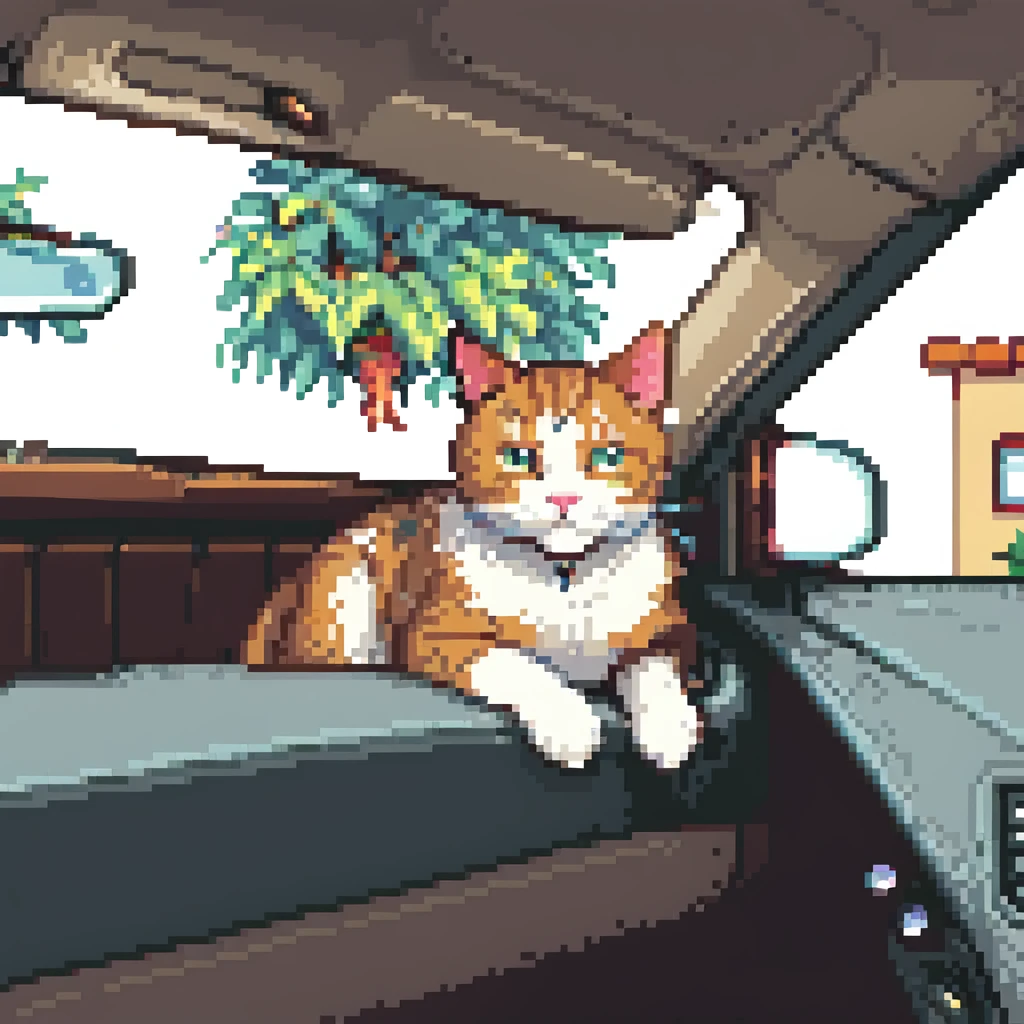 a cat in a car emoji