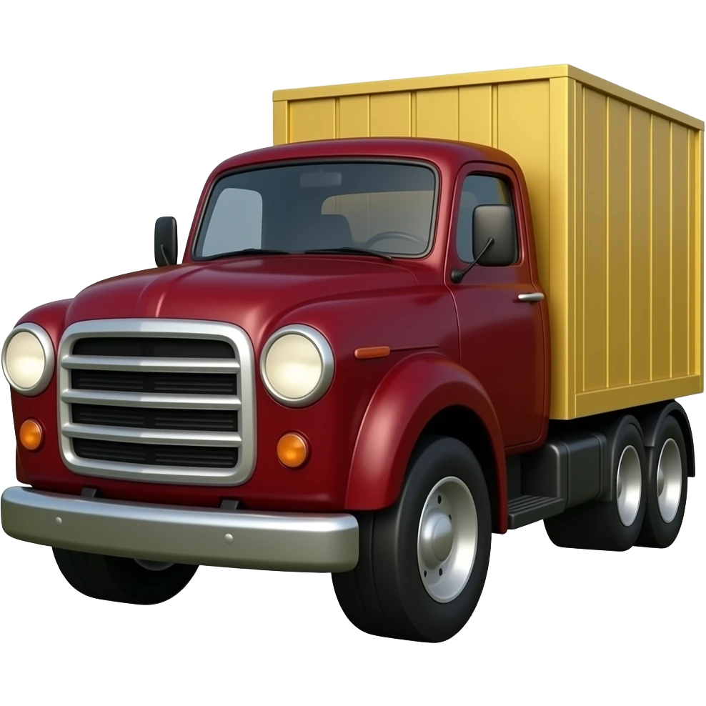 Maroon And Golden Stake Bed Truck emoji
