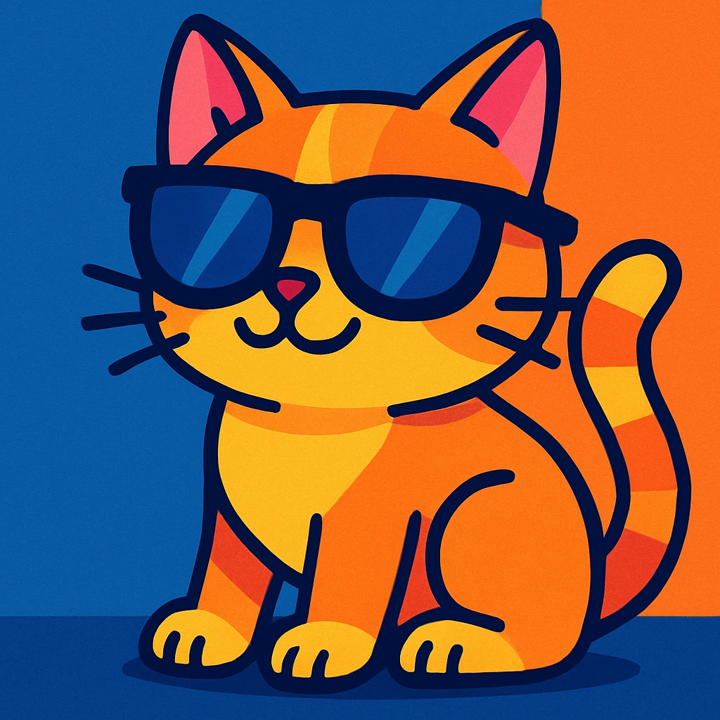 a cat wearing sunglasses emoji