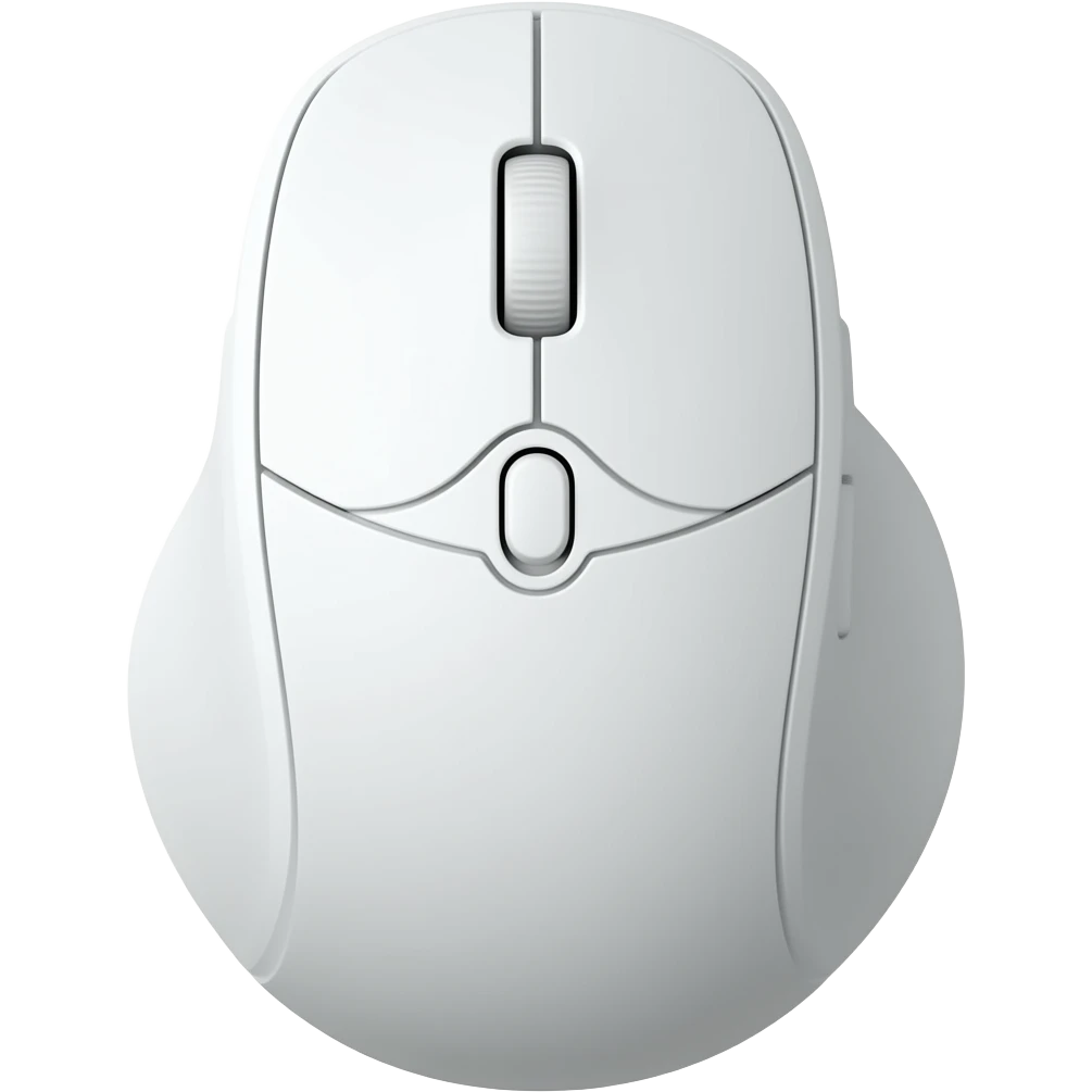 white Ergonomic vertical mouse emoji