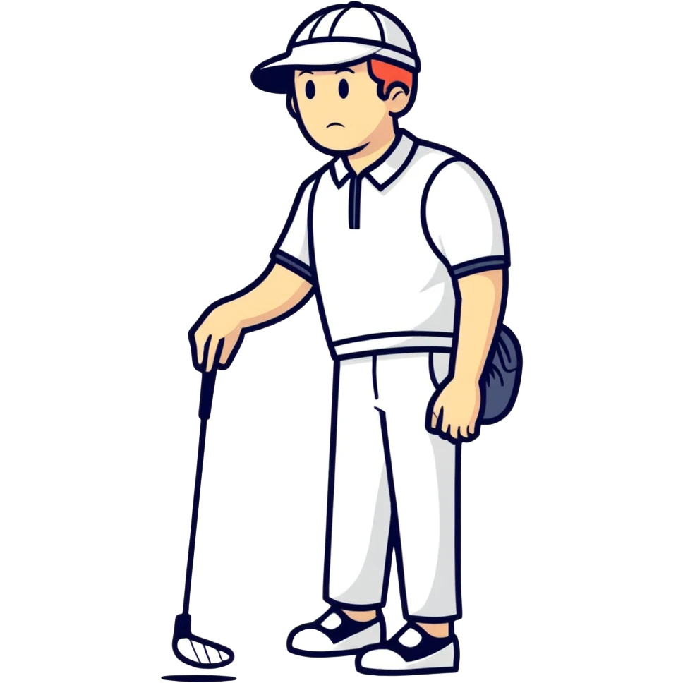 Golfer with painters hat emoji