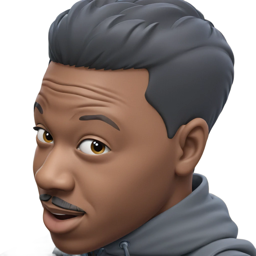 a lone boy with mustache emoji