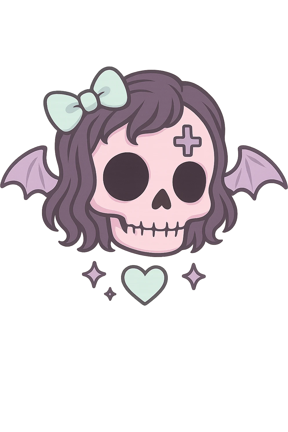 pastel goth black object remove background emoji