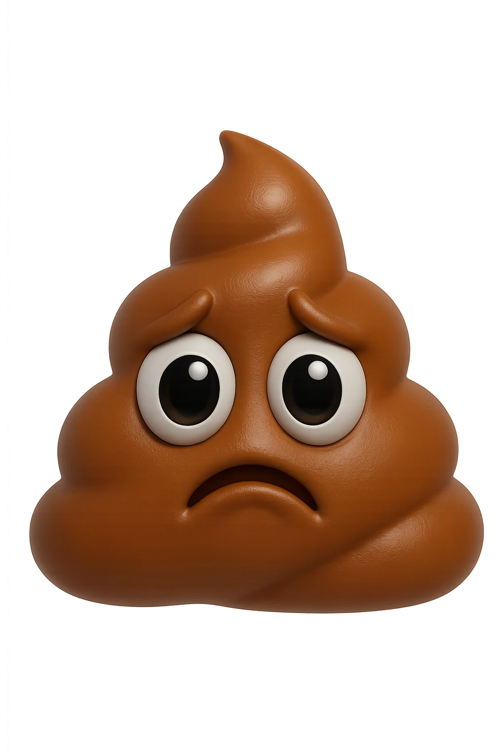 emoji 3d stile iphone con cacca triste e occhi 3d emoji
