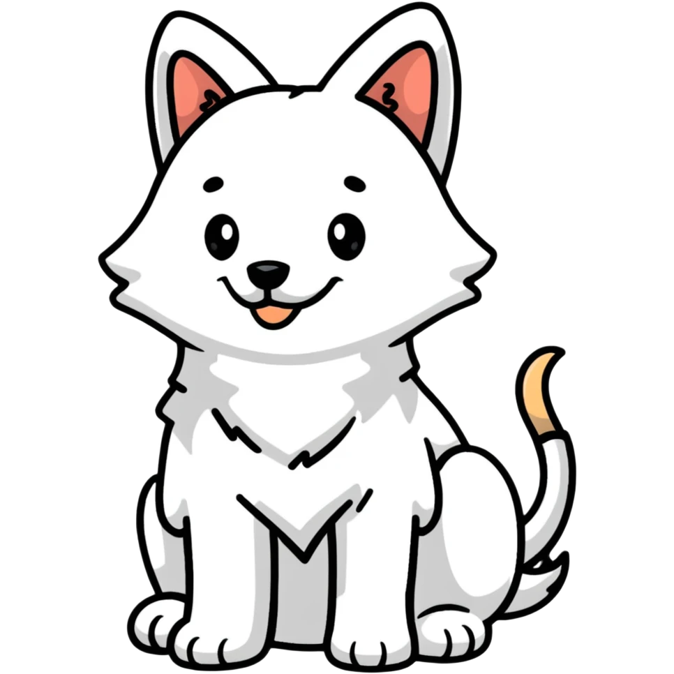 Cute dog with floppy ears emoji