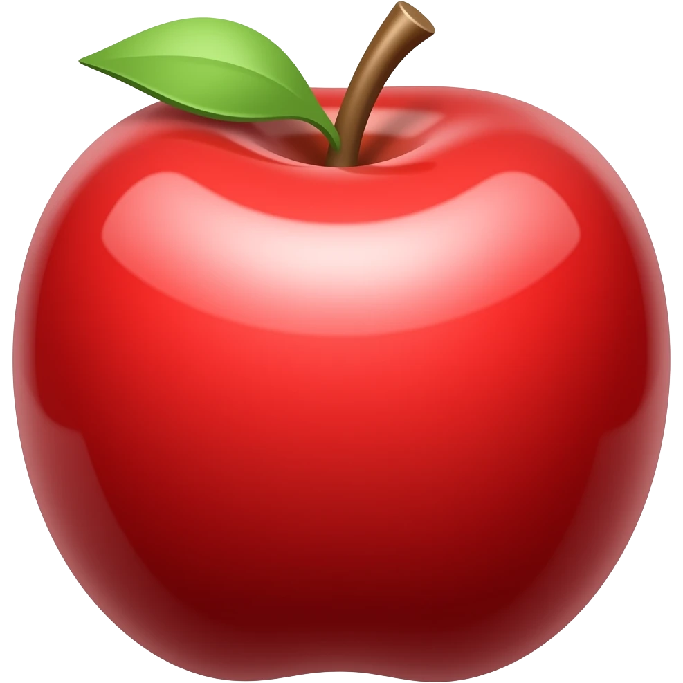 Maçã vermelha   estilo emoji > cartoonesco emoji