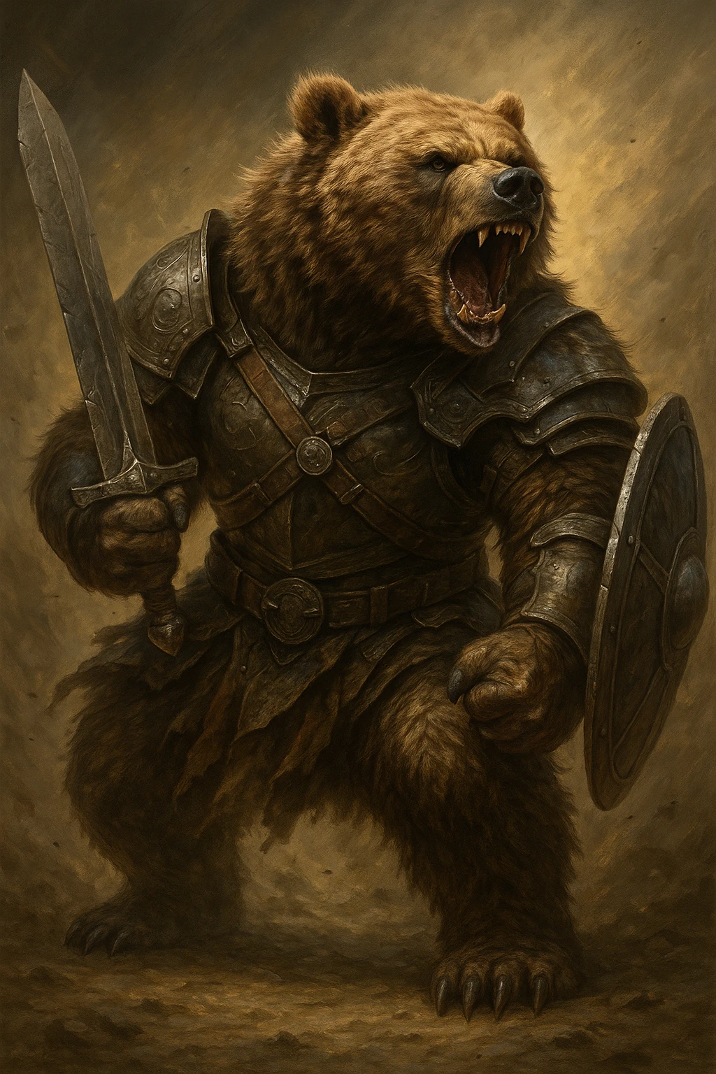 oso guerrero, warrior bear, fierce and strong, detailed, dynamic pose emoji