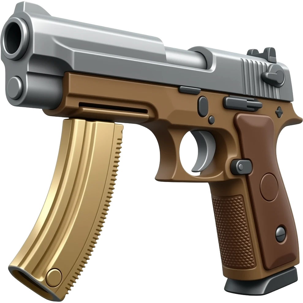 Gun with extension clip emoji