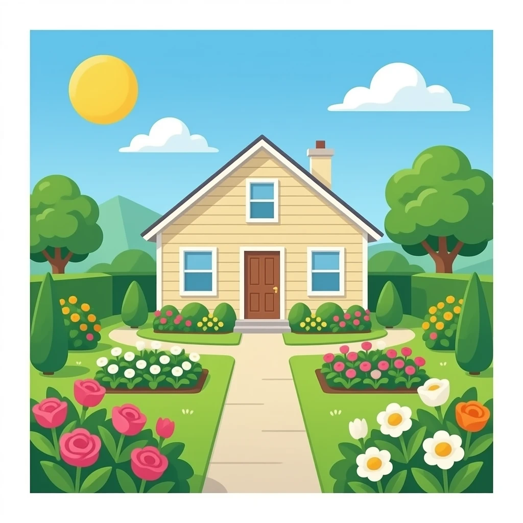 behind the house emoji