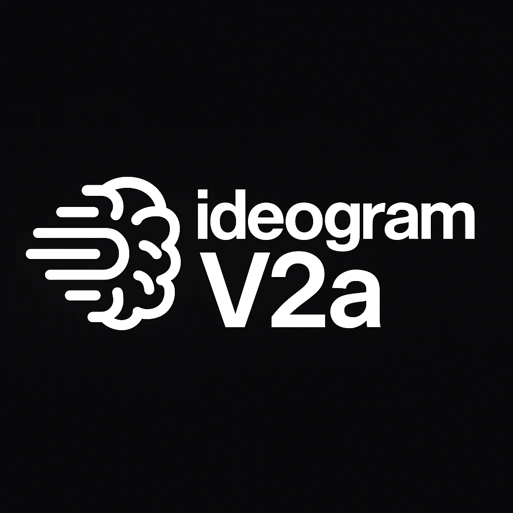 recreate this logo with text of "ideogram V2a", MAKE IT FIT IN SQAURE  emoji