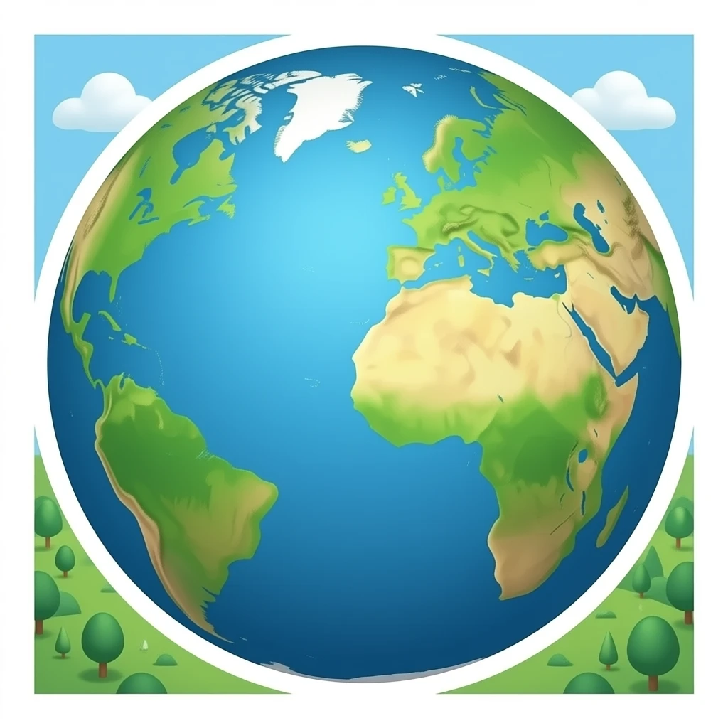 Flat earth not as a globe emoji