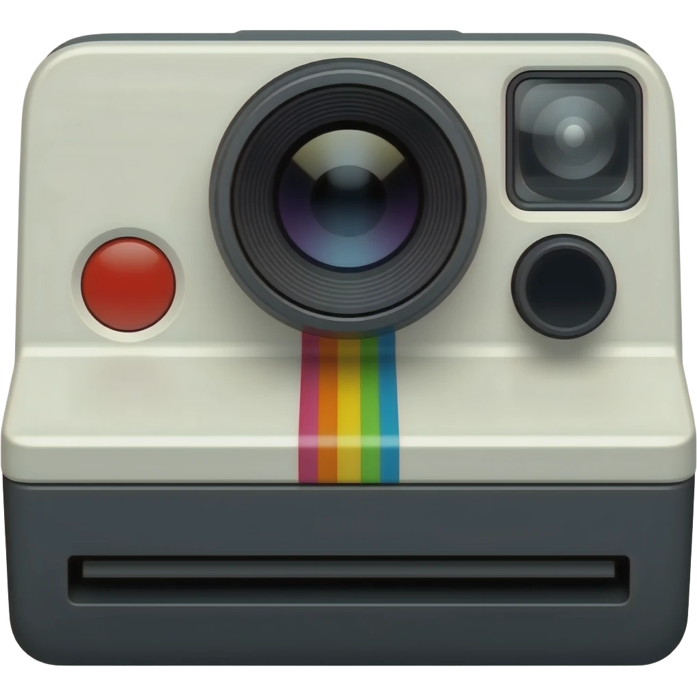 Polaroid camera emoji