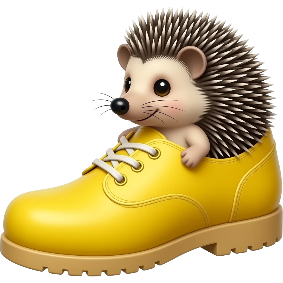 A hybrid of a shoe hedgehog and a banana. A banana hedgehog is a banana with a hedgehog's face and hedgehog's spines. emoji