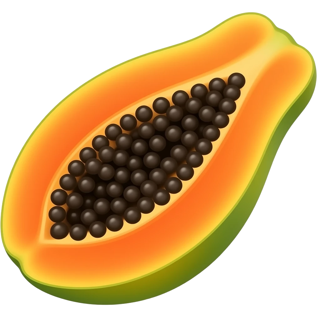 real papaya emoji