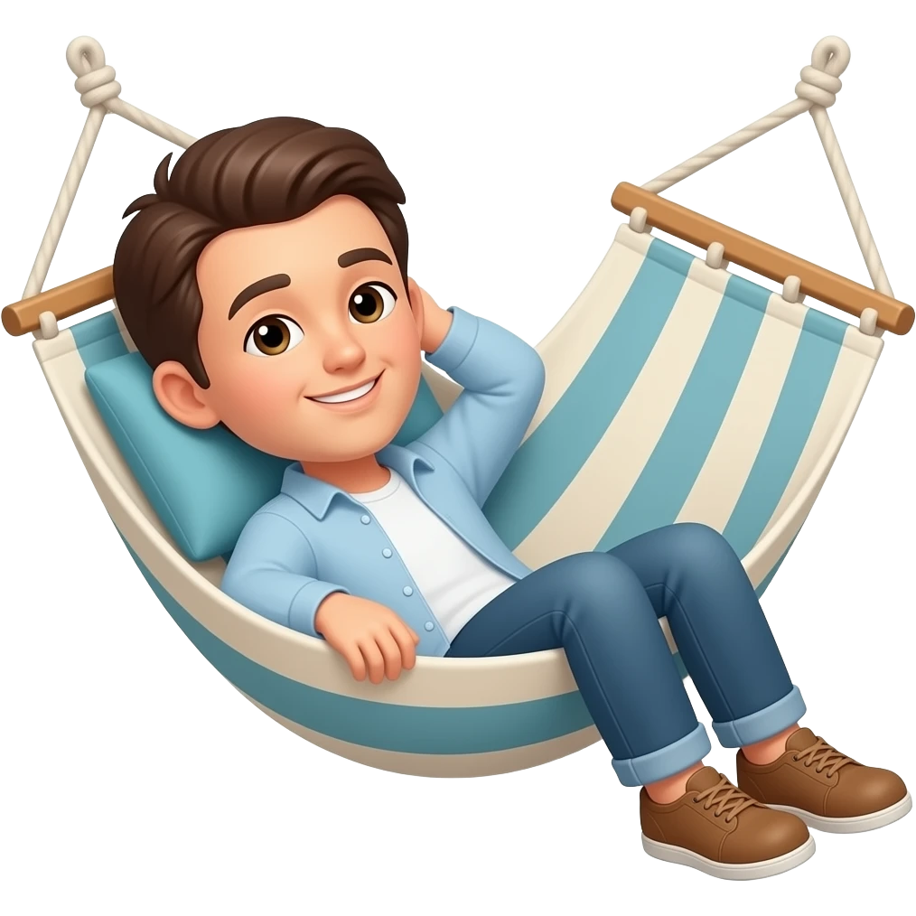 Relaxing in a hammock emoji