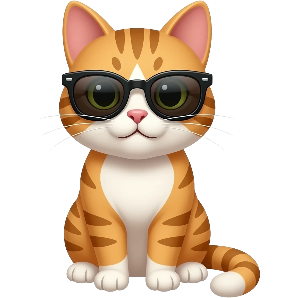 Cat wearing sunglasses emoji
