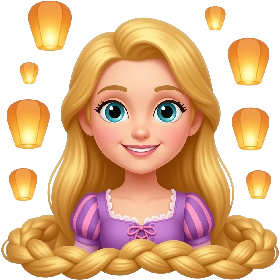 Rapunzels floating hot air  lanterns emoji