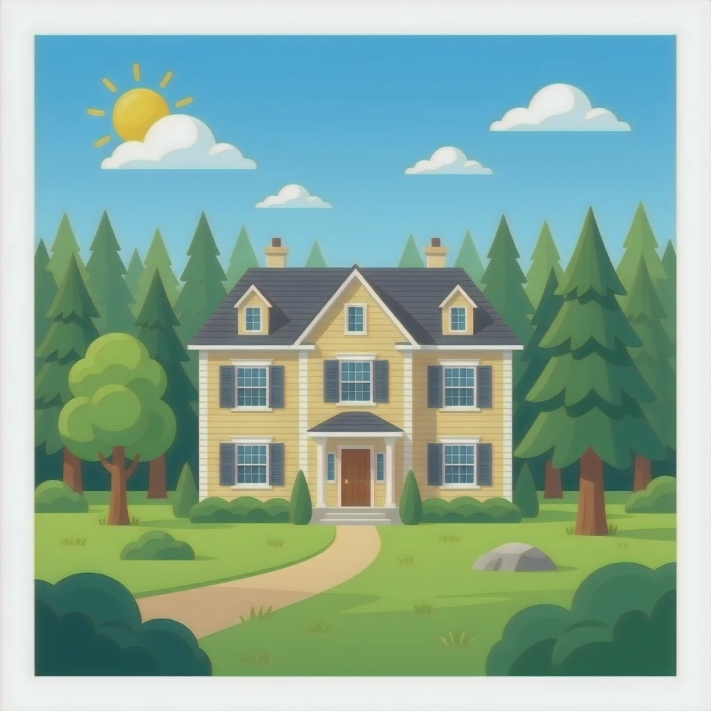 Fes me una casa gran pel bosc emoji