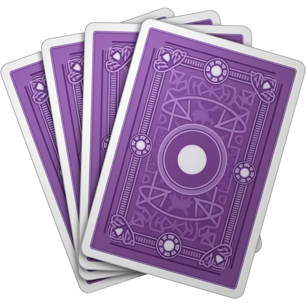 Purple Tarot card backs emoji