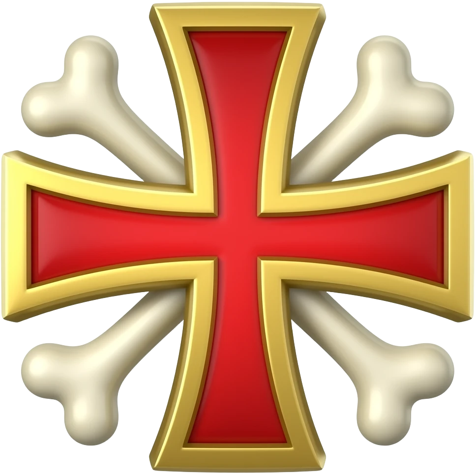 Templar cross two bones emoji