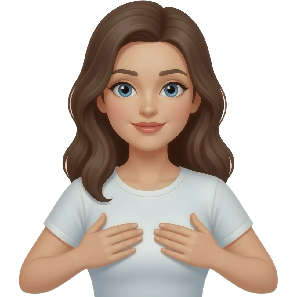 Flashing breast emoji