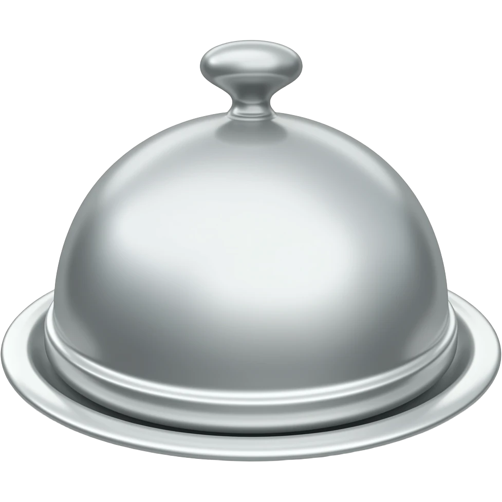 plain silver serving tray with lid emoji