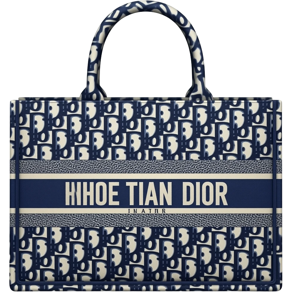 blue dior tote bag emoji