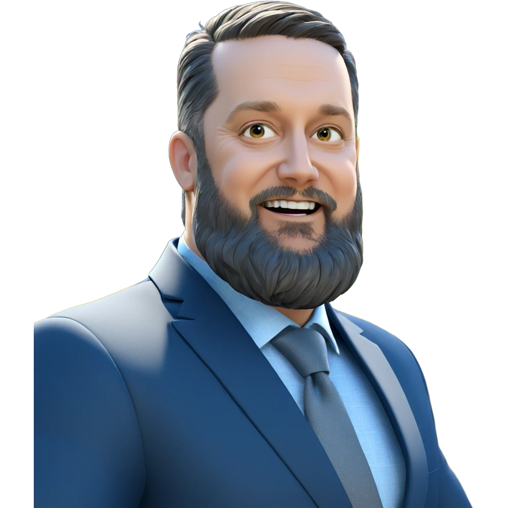 smiling man in formal attire emoji