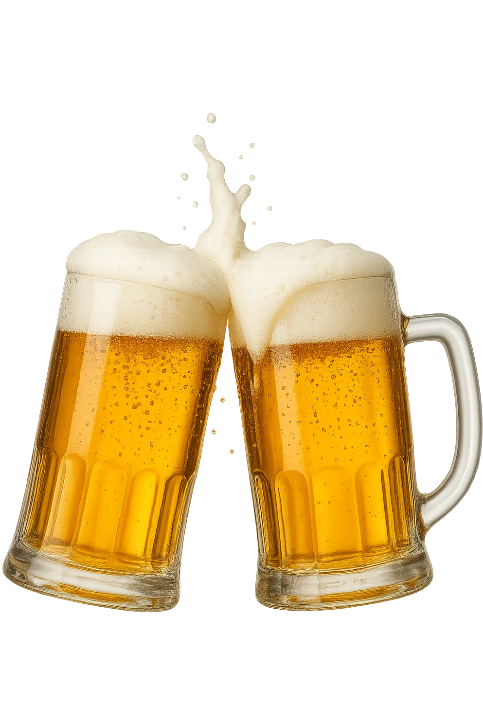 2 drink che fanno brindisi di birre senza mani realistiche emoji