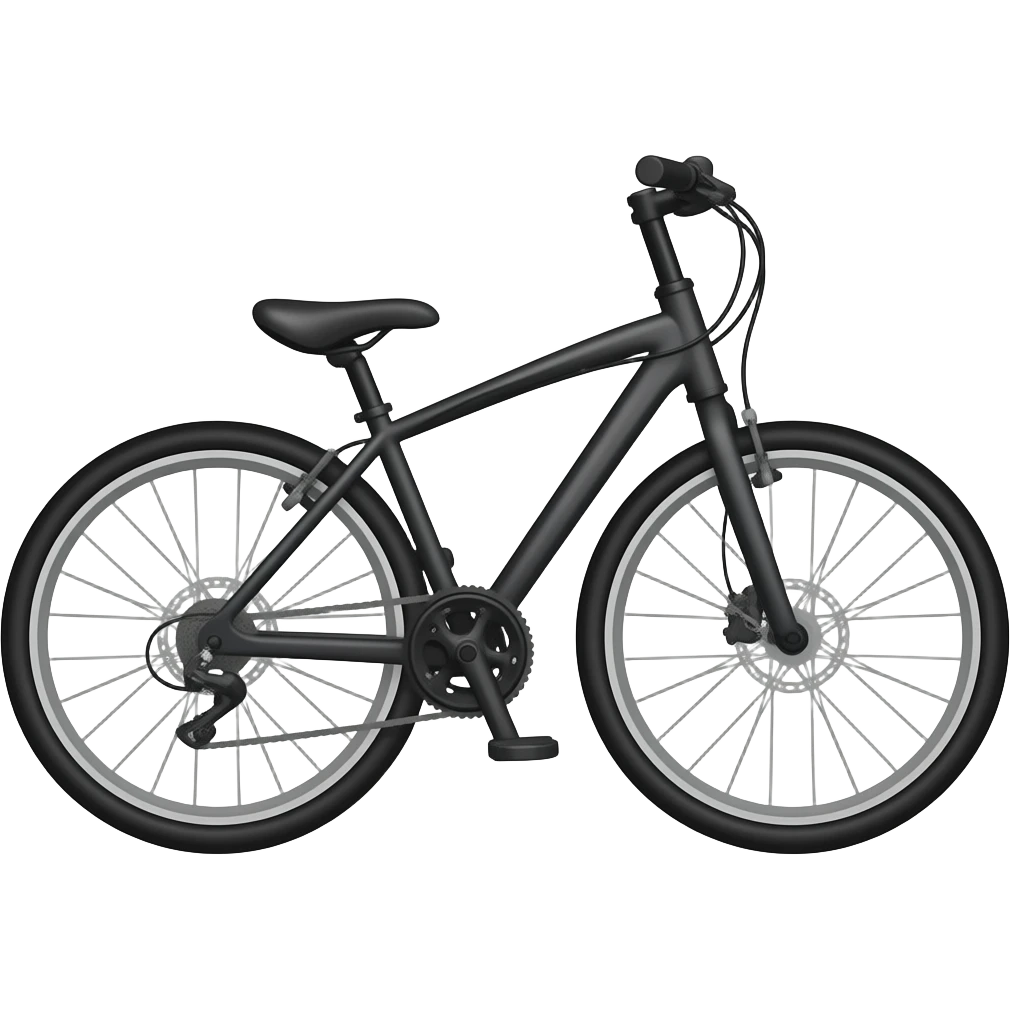 Mountain Bike cartoon black emoji