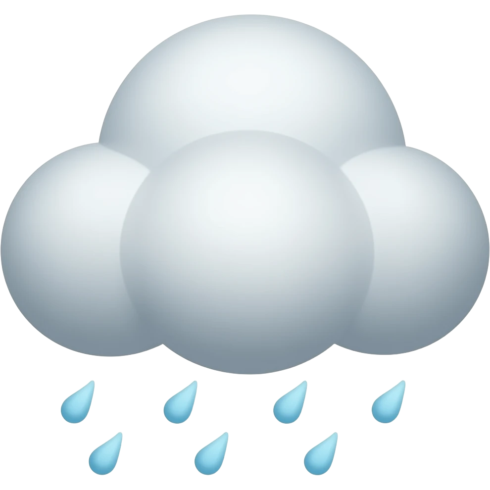 A rain cloud, tiled clockwise by forty-five degrees, such that the rain cloud does not remain upright. If the rain cloud is upright, put a sign on it saying how miserably you failed. emoji