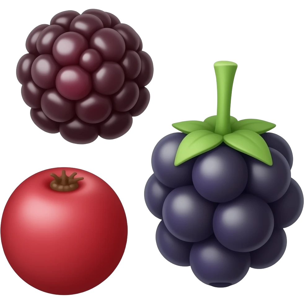 triple berries different types emoji
