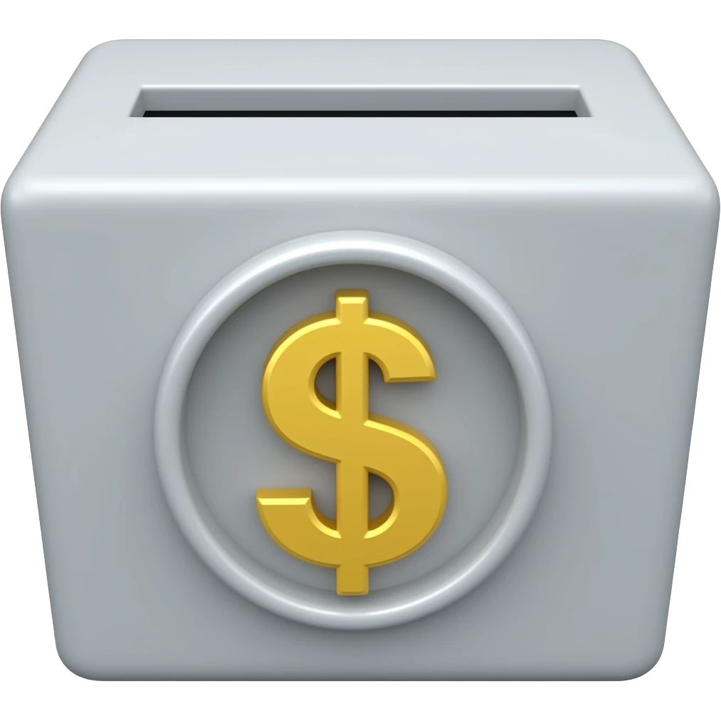 generate a money box, basic, with a slit emoji