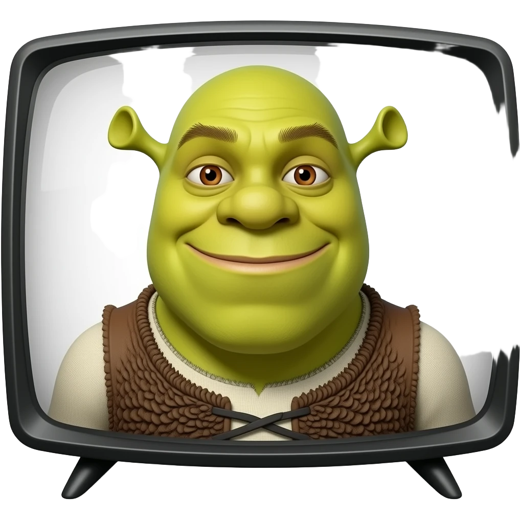 shrek on a tv emoji
