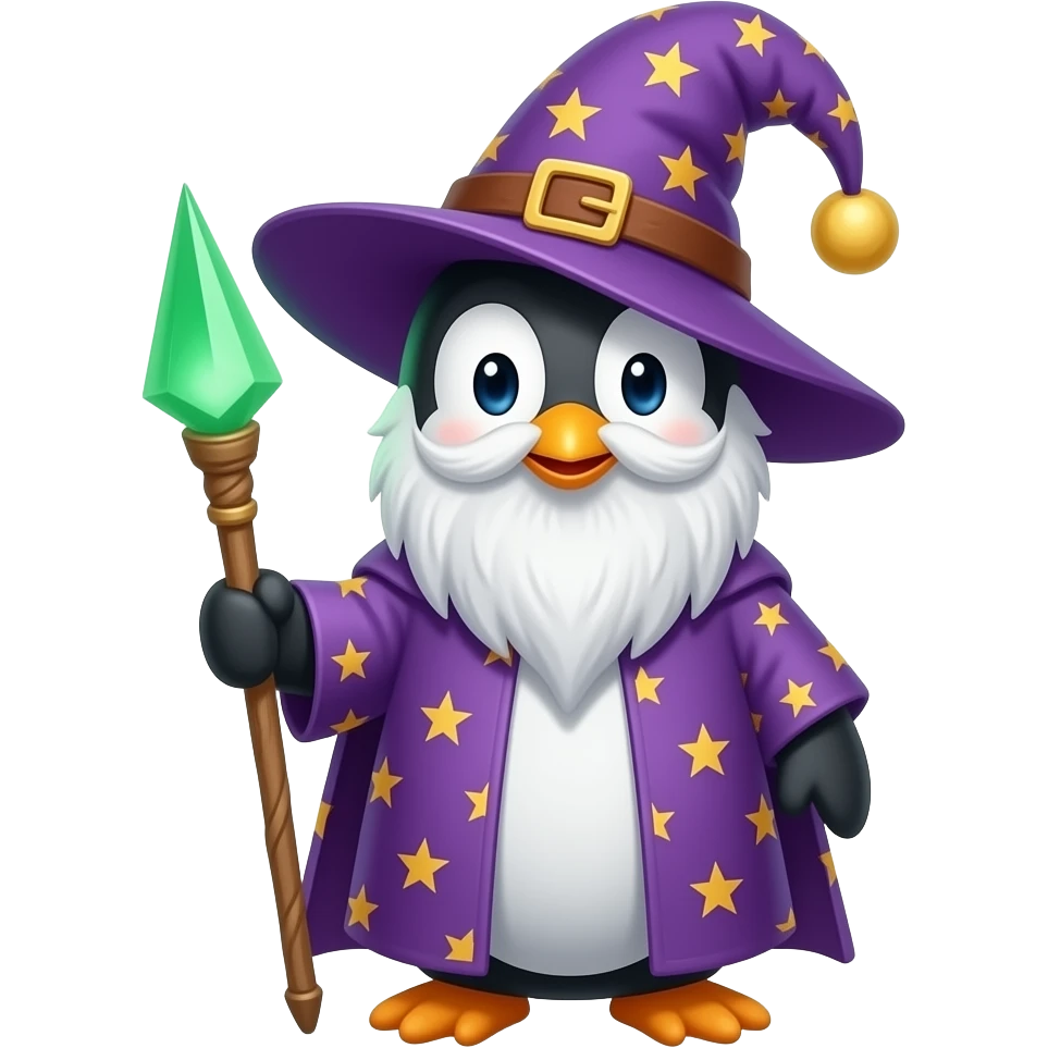Penguin Wizard emoji