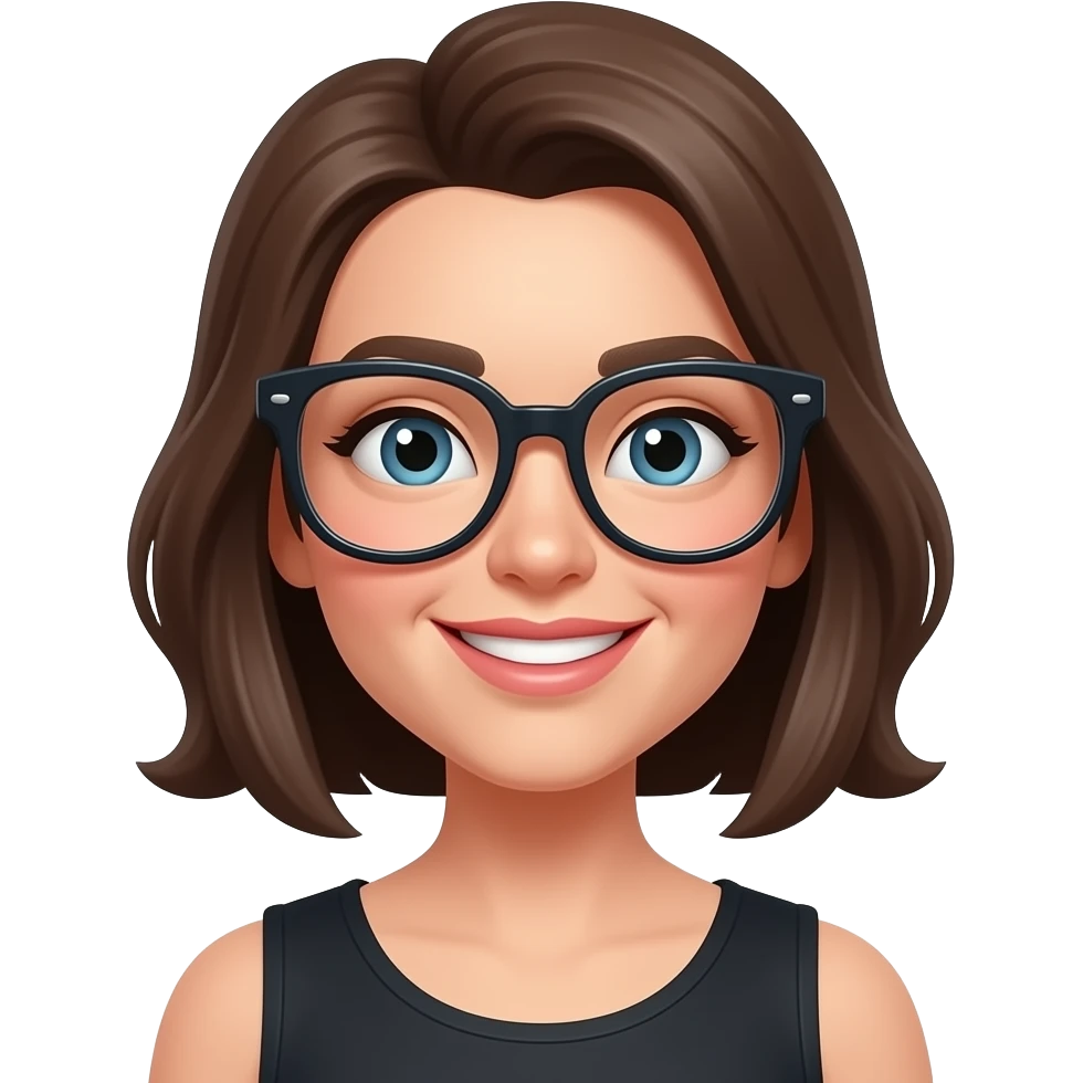 Woman naughty oversized glasses emoji