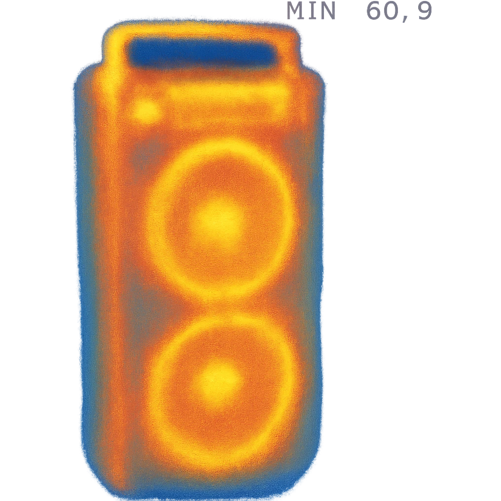 A boombox column emoji
