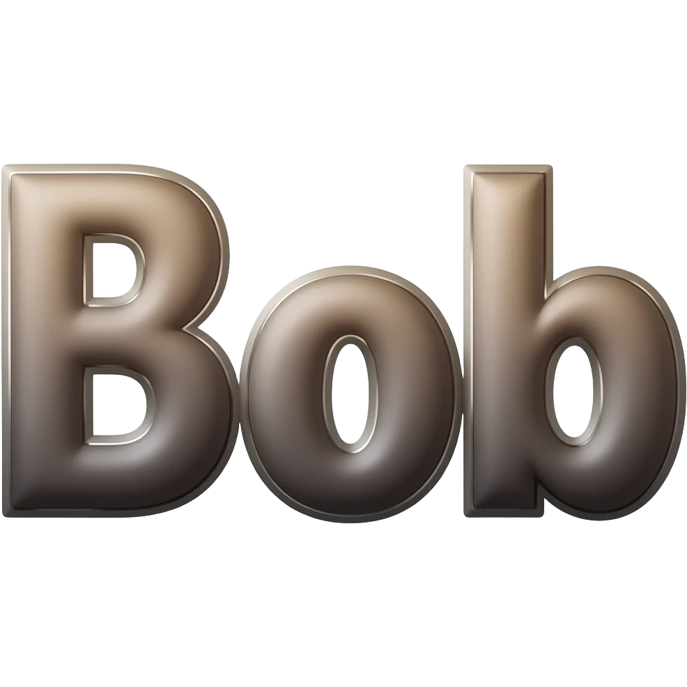 Alive Letters spelling my name is bob together emoji