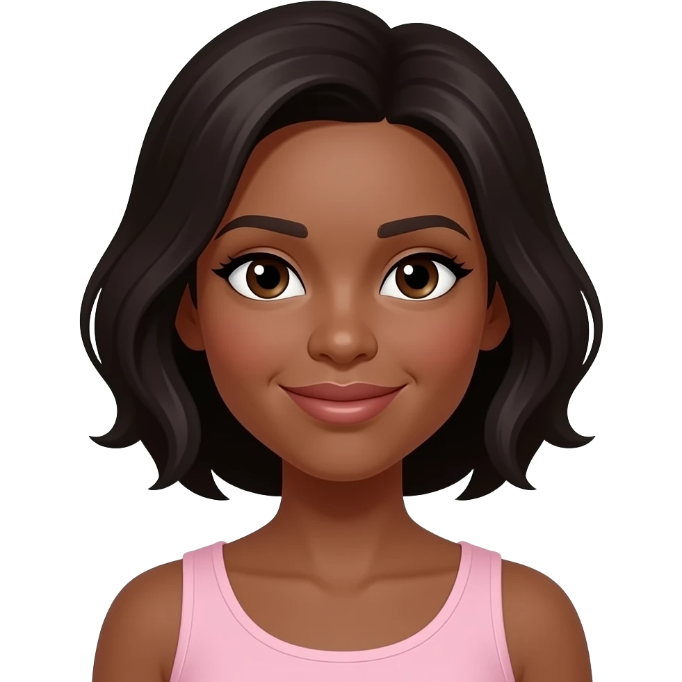 keep exact emoji just make her brown skinned emoji