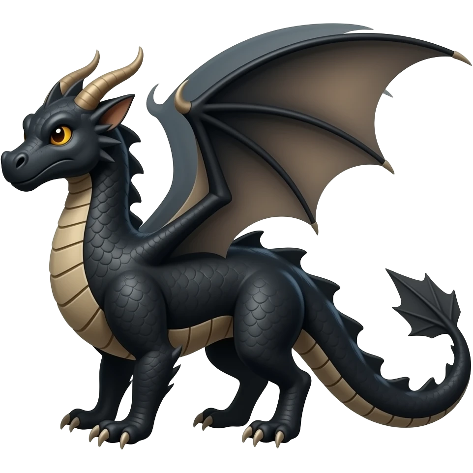 A DRAGON WITH BLACK emoji