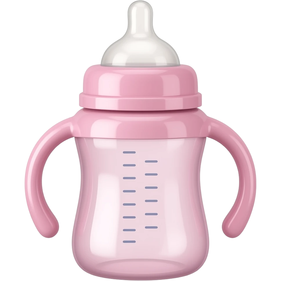 pink baby bottle without handles emoji