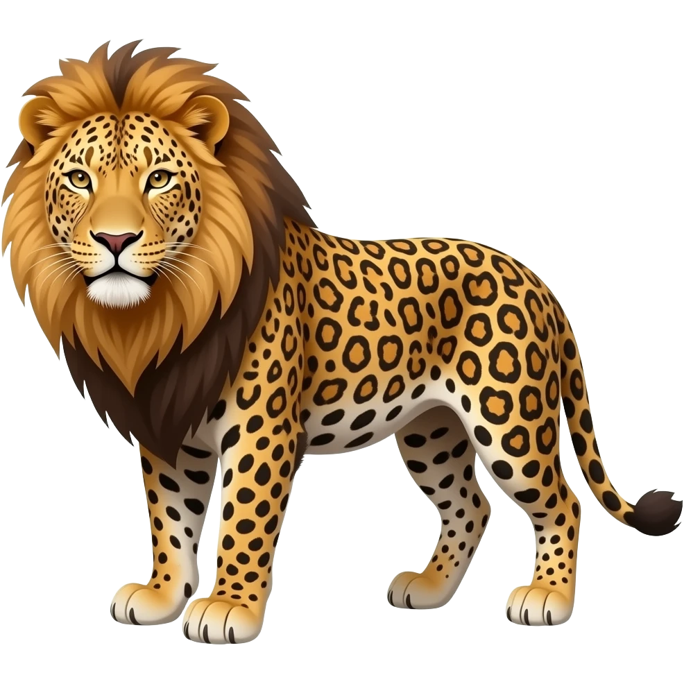 A Lion+Leopard Hybrid emoji