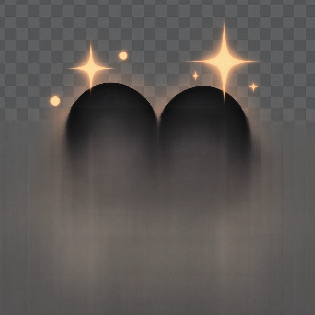 emo heart with pastel orange sparkles emoji