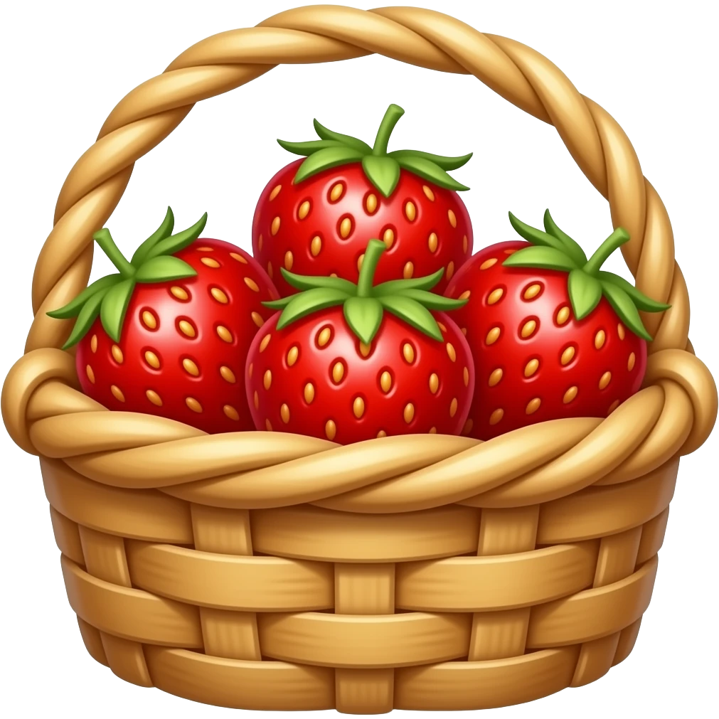 basket of strawberries emoji