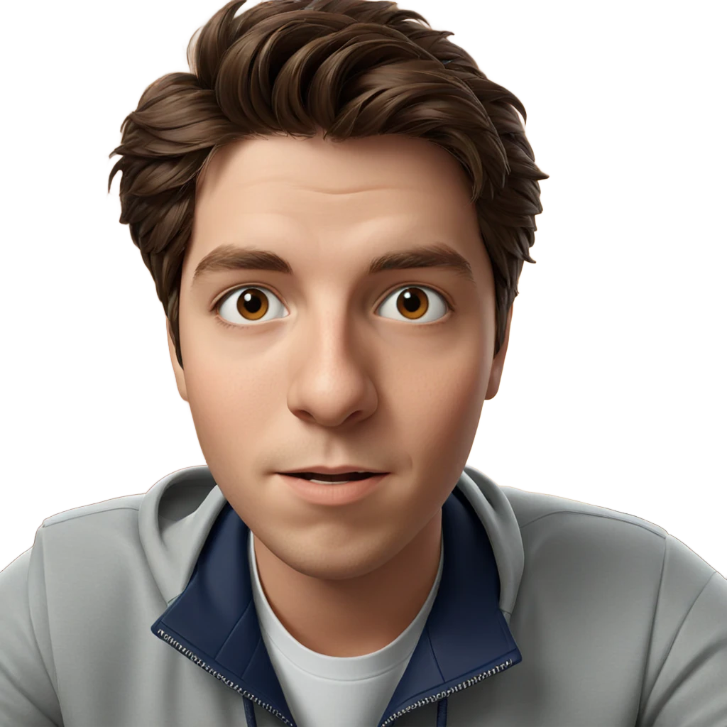brown haired boy portrait indoors emoji