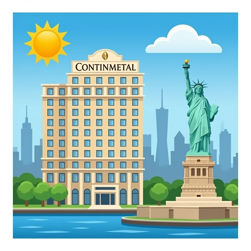 intercontinental HOTEL Building in New York  Statue of Liberty emoji