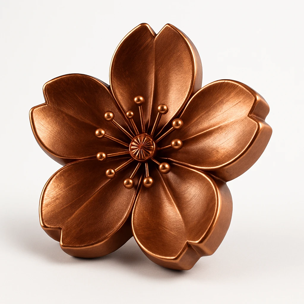 sakura cherry blossom, copper style emoji