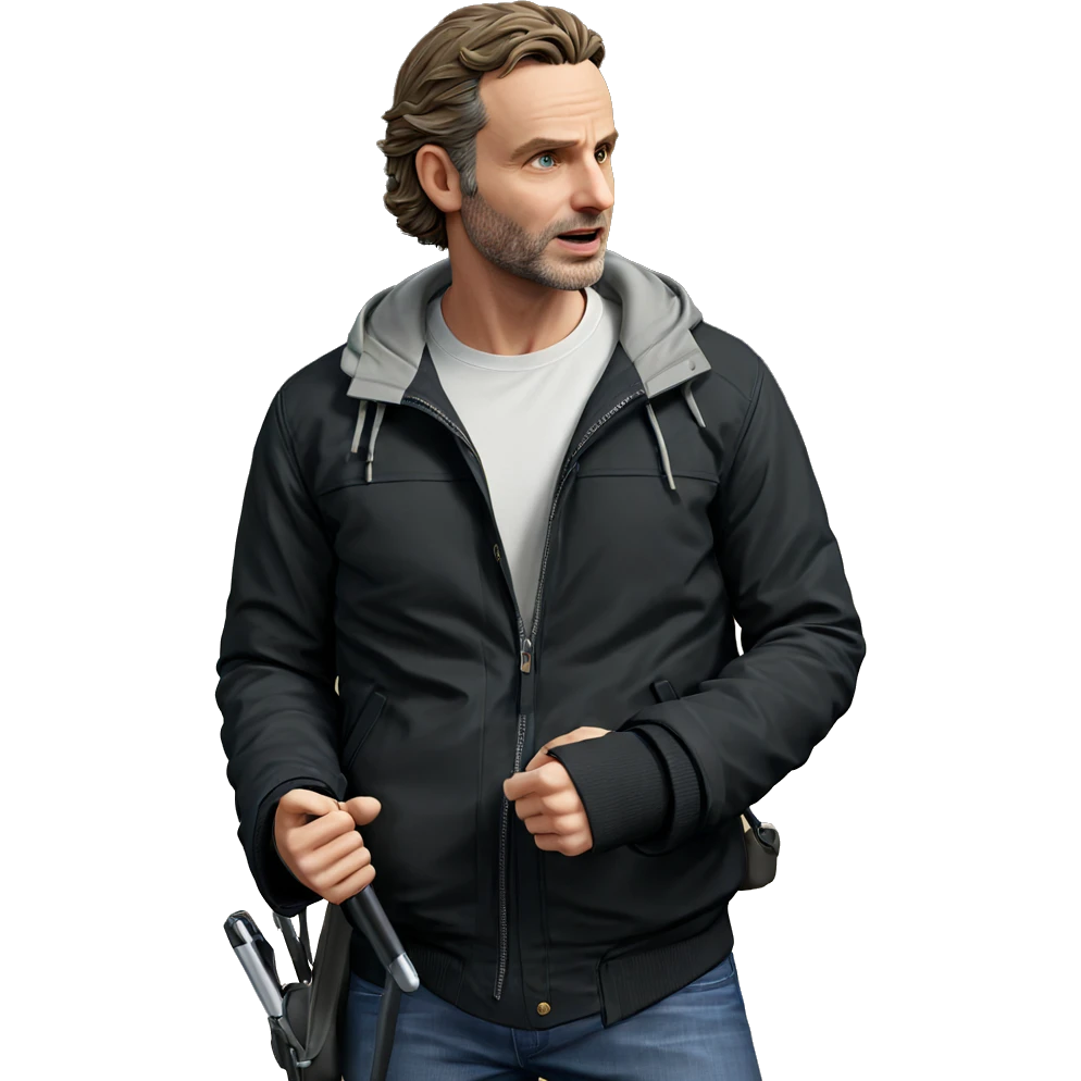 casual outdoors look with jacket emoji